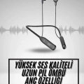 100 Saat Kablolu Boyun Askılı Dijital Göstergeli Bluetooth Kulaklık
