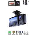 1080p Ön, 720p Arka ve İç Kamera ile %100 Kapsama – Gece Görüşlü Araç Kamerası