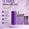 12li Makyaj Fırça Seti Yumuşak Kıllı Profesyonel Kullanıma Uygun