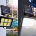 120 Cob Led Solar Panelli 3 Modlu Duvar Lambası Uzaktan Kumandalı Mz-302k