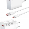 120 Watt Turbo Hızlı Şarj Aleti Seti Hızlı Şarj Adaptörü Beyaz
