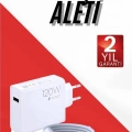 120W Şarj Aleti Hızlı Çift Turbo Şarj Aleti Seti Beyaz