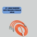 120W Şarj Destekli 3’ü 1 Arada Çoklu Şarj Kablosu – 1.2 Metre