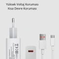 120W Süper Hızlı Şarj Adaptörü – Type-C Kablo Dahil, Yüksek Voltaj Korumalı