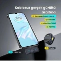 2 Adet Profesyonel Kablosuz Yaka Mikrofonu Lighting Uyumlu Manyetik Klipsli