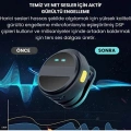 2 Adet Profesyonel Kablosuz Yaka Mikrofonu Typce Uyumlu Manyetik Klipsli