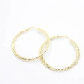 2li Halka Küpe- 5 cm - Altın