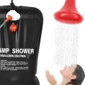 20 Litre Güneş Enerjili Kamp Duşu PVC Dayanıklı Taşınabilir Duş Torbası