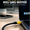 240W 3ü 1 Arada Hızlı Şarj Kablosu USB Type-C Lightning Micro USB