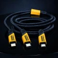 240W 3ü 1 Arada Hızlı Şarj Kablosu USB Type-C Lightning Micro USB
