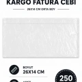 26x14 Cm Orta Boy Yapışkanlı Kargo Fatura Cebi 250 Adet