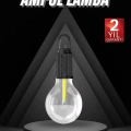 3 Farklı Mod LEDli Şarjlı Asma Kancalı Kamp Lambası Taşınabilir Ampul