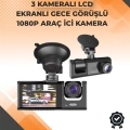 3 Kameralı Dashcam Sistem – Geri Görüş Yardımı, Park Koruması ve G-Sensör