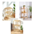 3 Katlı Çok Amaçlı Ahşap Bambu Raf Organizer 36x32x80 cm
