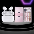 3 Kordonlu Pembe Amoled Ekran Akıllı Saat ve Yeni Nesil Pro Kablosuz Bluetooth Kulaklık ANC/ENC