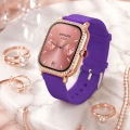 3 Kordonlu Rose Gold Kasalı Kadın Akıllı Saat Seti