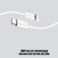30W Type-C Lightning Hızlı Şarj Kablosu 1.2m iPhone Uyumlu