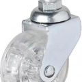326 - 50x20 Mm Şeffaf Makaralı Vidalı Teker 4 Adet