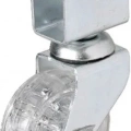 328 - 50x20 Mm Şeffaf Makaralı Kısa U Tablalı Teker 4 Adet