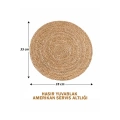 35 cm Hasır Yuvarlak Amerikan Servis Altlığı (Supla)