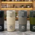 350 Ml Paslanmaz Çelik Termos Dereceli Mug - Sızdırmaz Kapaklı Çift Katmanlı Dereceli Termos  Alk4626