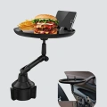 360° Döner Araç Bardaklık Tepsisi Geniş Yemek Alanlı Telefon Standlı