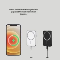 360° Döner Başlıklı MagSafe Araç Telefon Tutucu 15W Güvenli Kablosuz Şarj