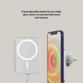 360° Döner Başlıklı MagSafe Araç Telefon Tutucu 15W Güvenli Kablosuz Şarj