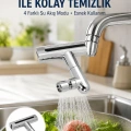 360° Dönüşlü Su Akışı Başlığı | 4ü 1 Arada Kullanım Yeni Nesil