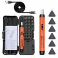 3.7v Şarjlı Mini Elektrikli Tornavida Seti 500mah Type-c Manyetik Hassas Uçlu Vida Seti 38 Parça
