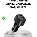 38W Araç Şarj Cihazı Type-C PD USB Hızlı Şarj Çift Port