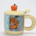 3d Capybara Desenli Porselen Kupa Bardak Alk4501