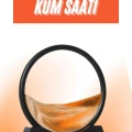 3D LED Işıklı Kum Saati Gece Lambası Hareketli Sulu Kum Saati Orta Boy