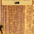 3x3 Metre Perde LED Işık Sıcak  Şelale Tasarım Dekoratif Aydınlatma