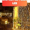 3x3 Metre Şelale LED Perde Işık İç Dış Mekân Dekorasyonu