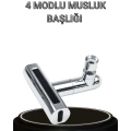 4 Fonksiyonlu Musluk Başlığı 360 Derece Dönebilen ve Su Tasarruflu