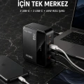 4 Portlu GaN Masaüstü Hızlı Şarj İstasyonu