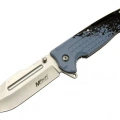 4281 Mavi Kamp Çakı 21cm - Yarı Otomatik, Kemerlikli, Oluklu