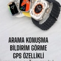 45 MM Gri Kasa Ultra Akıllı Saat Sesli Görüşme, Sağlık Takibi, Suya Dayanıklı