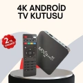4K Android TV Box – Akıllı Medya Oynatıcı, 2GB RAM, 16GB Hafıza, Wi-Fi Destekli