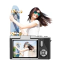 4K Dijital Kamera 48 MP 8X Zoom ve 180 Derece Flip Ekran Vlog Çekim Özellikli