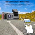 4k Wifi Çift Kameralı Araç Kamerası Gece Görüşlü G-sensörlü Dash Cam 170 Derece