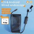 5 Metre Endoskop Yılan Video Kamera Ios Ve Android Uyumlu Led’li 8 Mm Sert Kablo 2mp