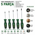 5 Parça Torx Tornavida Seti (TX10-TX30, 75-125 mm)