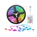 5050 RGB LED Şerit 5 Metre Uzaktan Kumandalı Ortam Aydınlatma Led