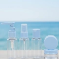 5’li Seyahat Dolum Şişe Seti 30 ml Şeffaf Taşıma Çantalı