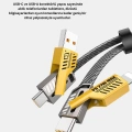 65W Çoklu Şarj Kablosu 4’ü 1 Arada Örgülü Hızlı Veri Aktarım USB-C USB-A