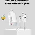 67W Süper Hızlı Şarj Adaptörü ve Kablo Seti – Güvenli, Kompakt ve Ergonomik Tasarım