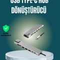 HERŞEYTREND USB‑C Çoklu Bağlantı Merkezi – 5 Gbps, 100‑240 V, Sağlam Eloksal Tasarım