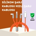 120 W Hızlı Çözüm Sunan 3ü 1 USB Şarj Kablosu– Sağlam Gövde